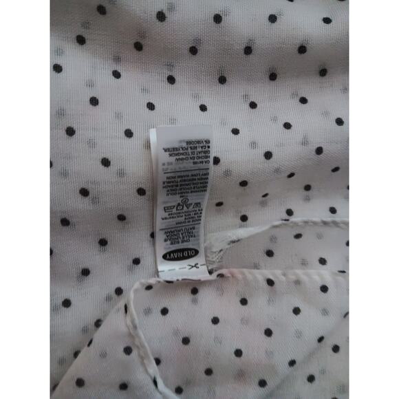 Old Navy White W/black Polka Dots Scraf Wrap, EUC - Picture 3 of 6